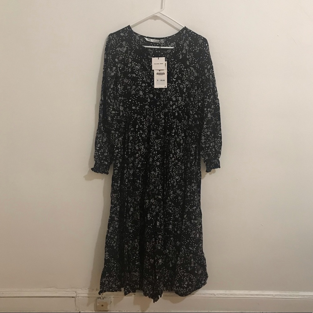 Zara floral maxi dress